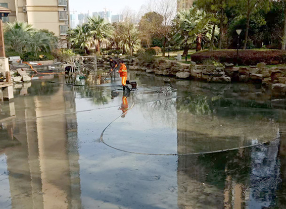 深州景观池淤泥清理